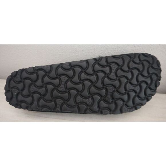 Birkenstock EUR 41 Women's 10 Men's 8 Black Suede Arizona Shearling Sandals - Picture 11 of 12